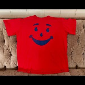 Men’s Vintage Kool Aid Man T Shirt Red Size L Graphic Rare 90s.